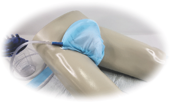 UniSUC device positioned on male torso mannequin