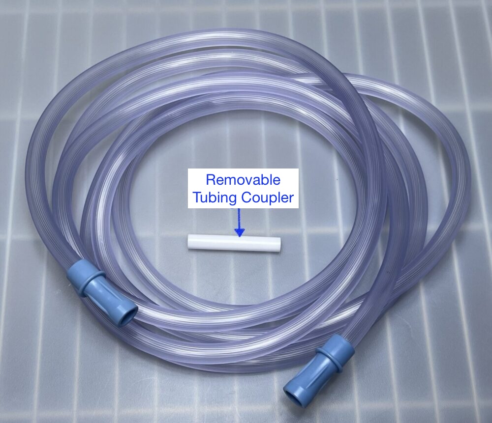 10ft Patient to canister connector with removable coupler